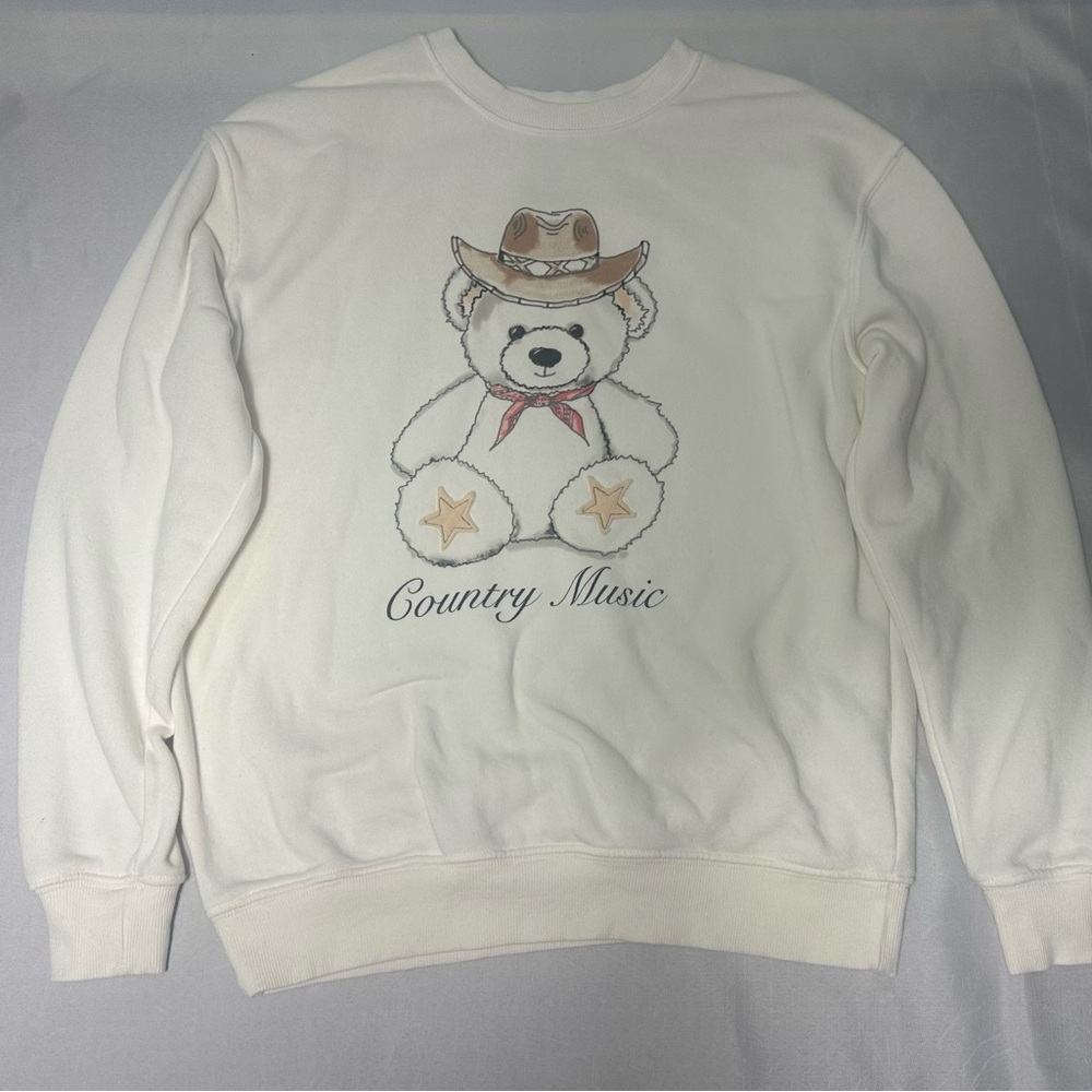 ⭐️5/25⭐️Zoe + Liv White Country Music Bear Sweater